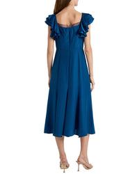 Santorelli Silk Yeda Fit & Flare Dress