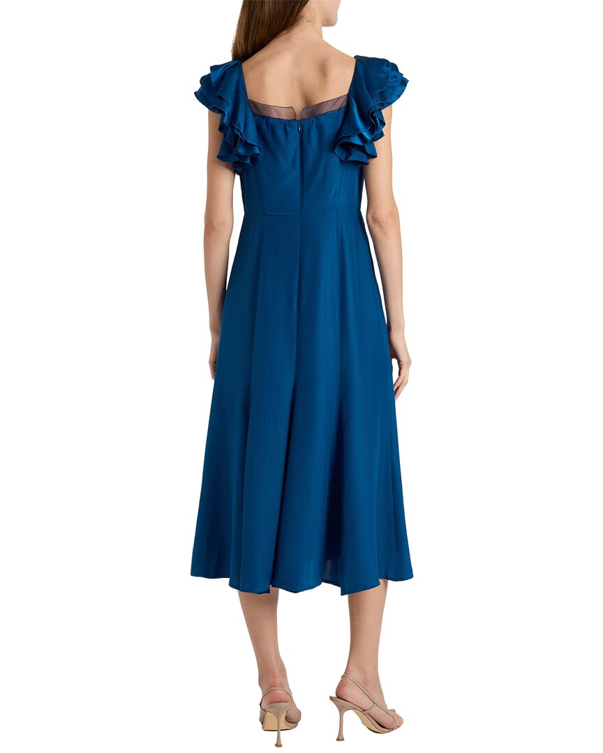 Santorelli Silk Yeda Fit & Flare Dress