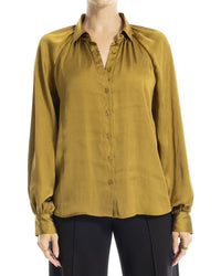 Max Studio Long Sleeve Button Front Blouse