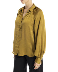 Max Studio Long Sleeve Button Front Blouse