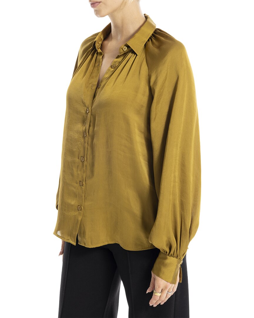 Max Studio Long Sleeve Button Front Blouse