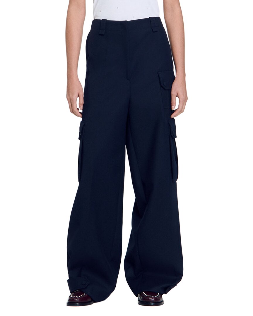 Sandro Sandro Basic Wide Leg Trouser