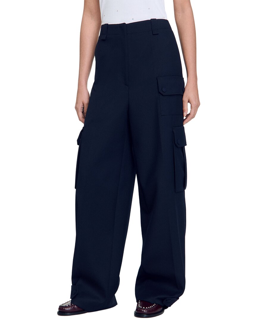 Sandro Sandro Basic Wide Leg Trouser