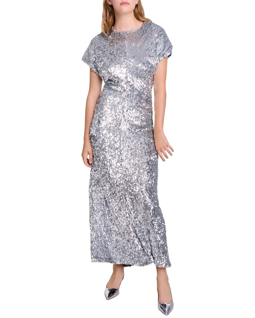 Maje Woven Sequin Dress