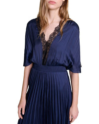 Maje Blue Woven Dress