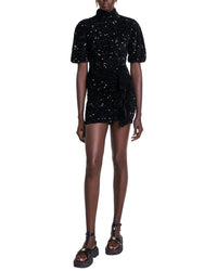 Maje Black Sequin Dress