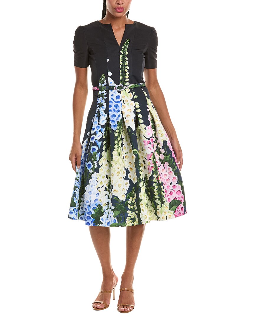 Oscar De La Renta Foxgloves Midi Dress