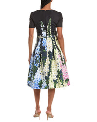 Oscar De La Renta Foxgloves Midi Dress