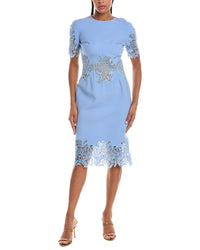Oscar De La Renta Lace Wool-Blend Pencil Dress
