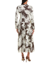 Oscar De La Renta Feather Jersey Dress