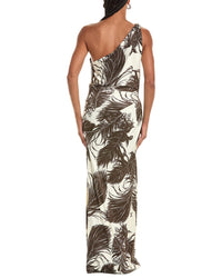 Oscar De La Renta Feather Milano Jersey Dress