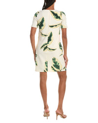 Oscar De La Renta Ficus Wool-Bend Mini Dress