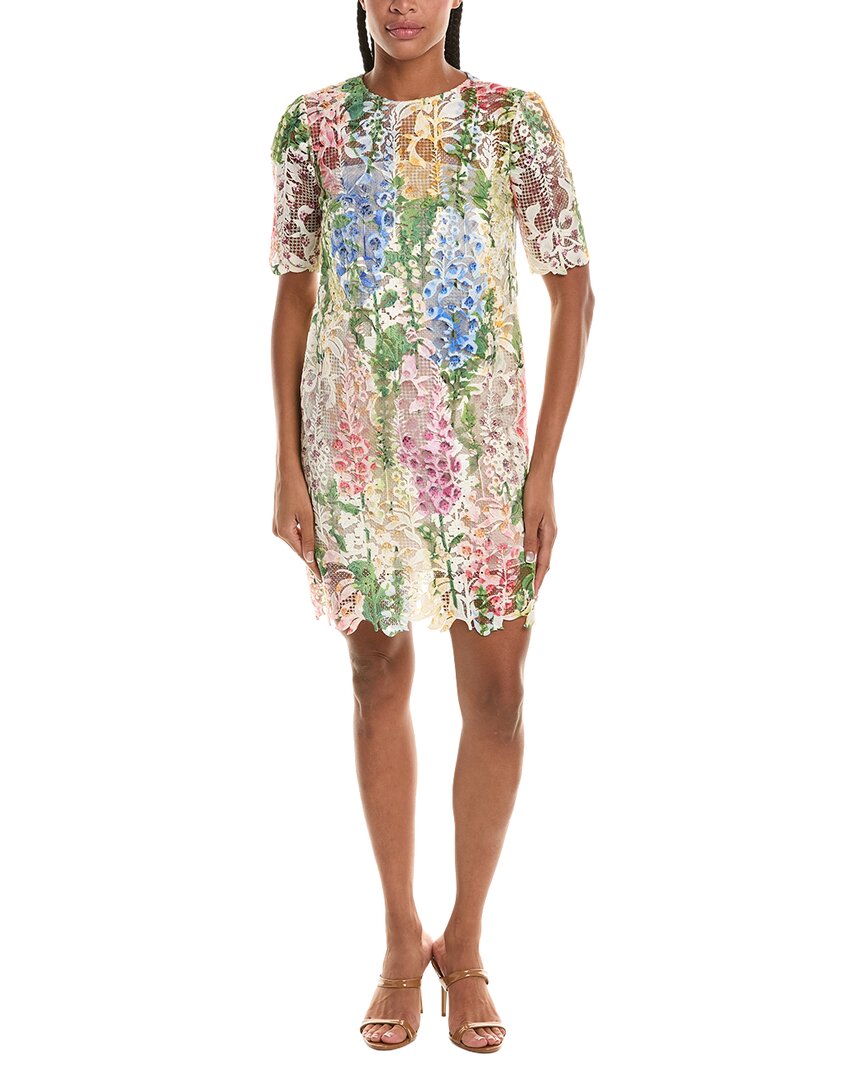 Oscar De La Renta Foxglove Guipure Dress