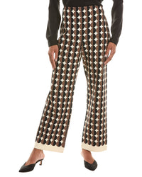Oscar De La Renta All Over Geo Double Face Wool Pant