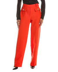 Oscar De La Renta Double Face Stretch Wool-Blend Pant
