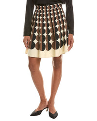 Oscar De La Renta Geo Wool-Blend Mini Skirt