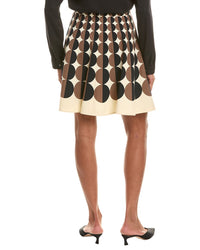 Oscar De La Renta Geo Wool-Blend Mini Skirt