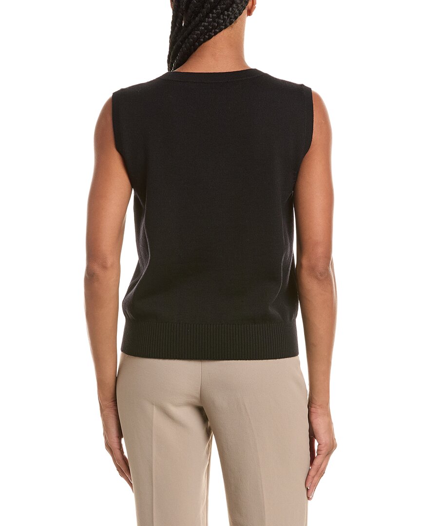 Oscar De La Renta Wool Knit Tank Top