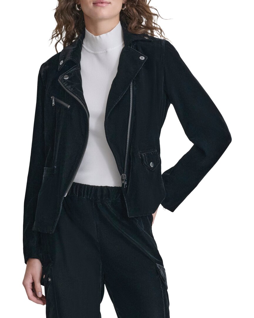 Dkny Velvet Moto Jacket