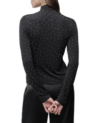 Dkny Crystal Turtleneck Top