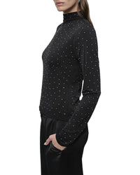Dkny Crystal Turtleneck Top