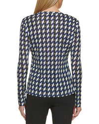 Dkny Printed Crewneck Top