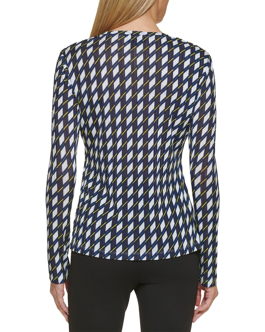 Dkny Printed Crewneck Top