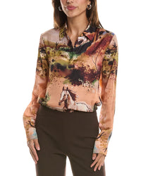 T Tahari Button Down Blouse