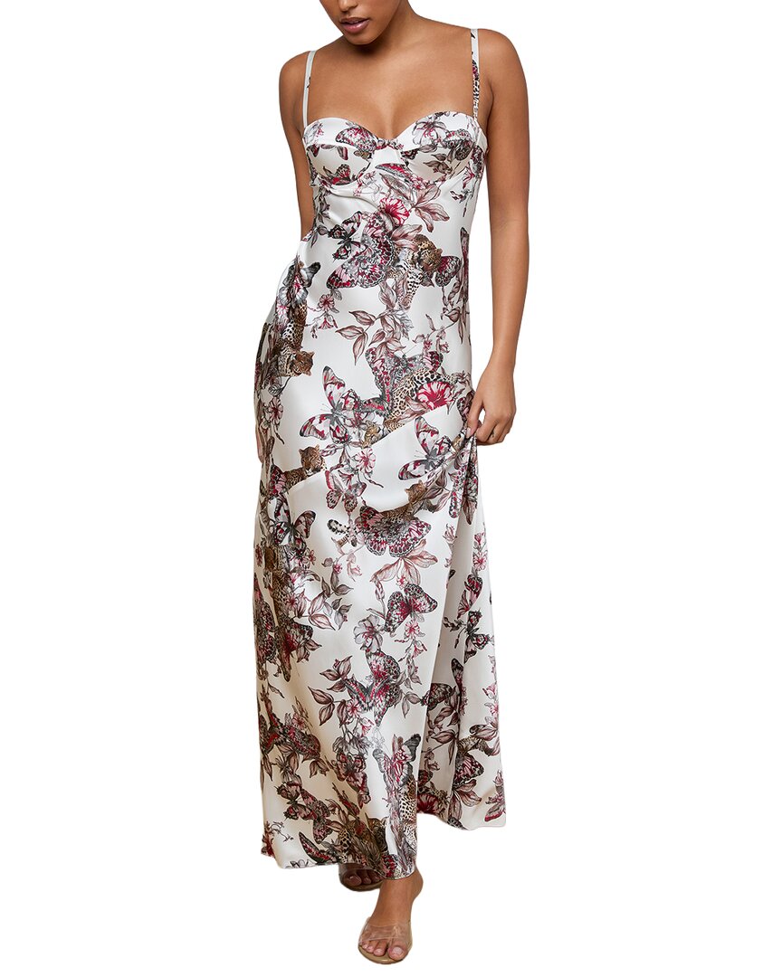 L’Agence Sayla Bias Cut Silk Maxi Dress