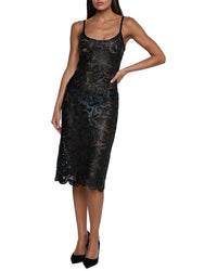 L’Agence Kazuko Lasercut Midi Dress
