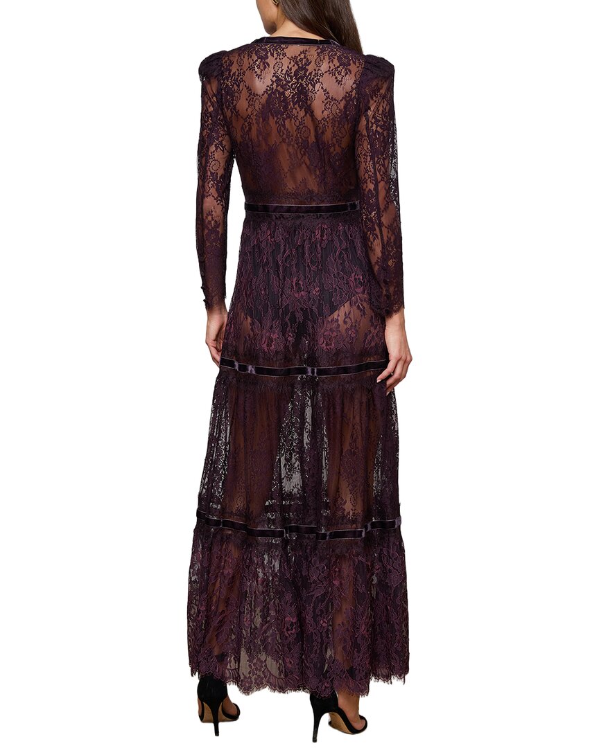 L’Agence Poe Mix Lace Maxi Dress