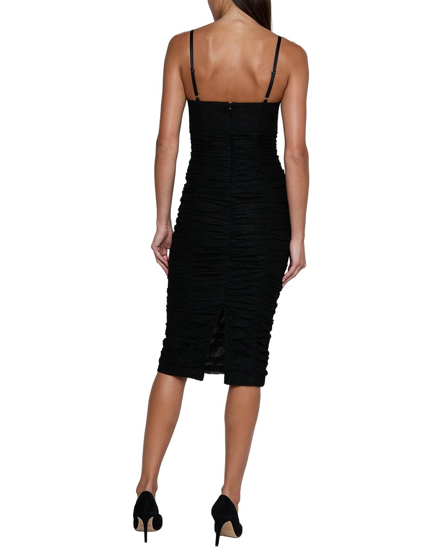 L’Agence Senna Lace Bustier Midi Dress