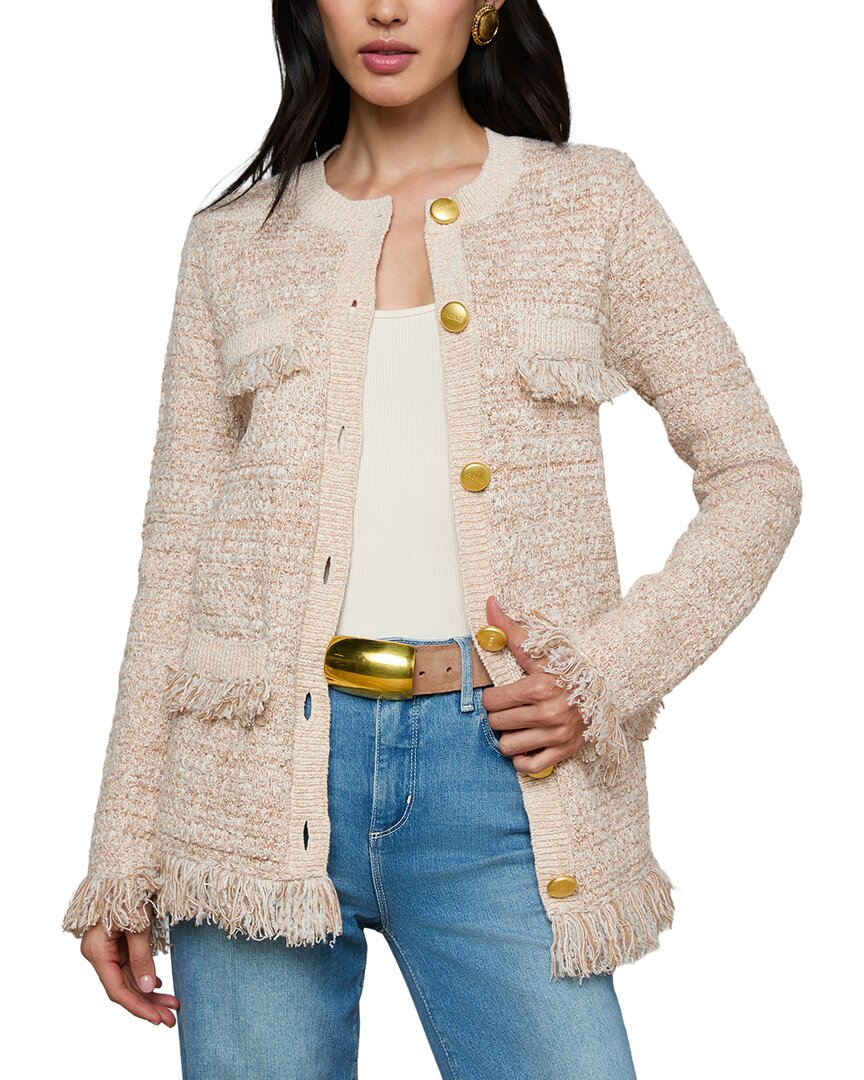 L’Agence Kastoria Fringe Trim Cardigan
