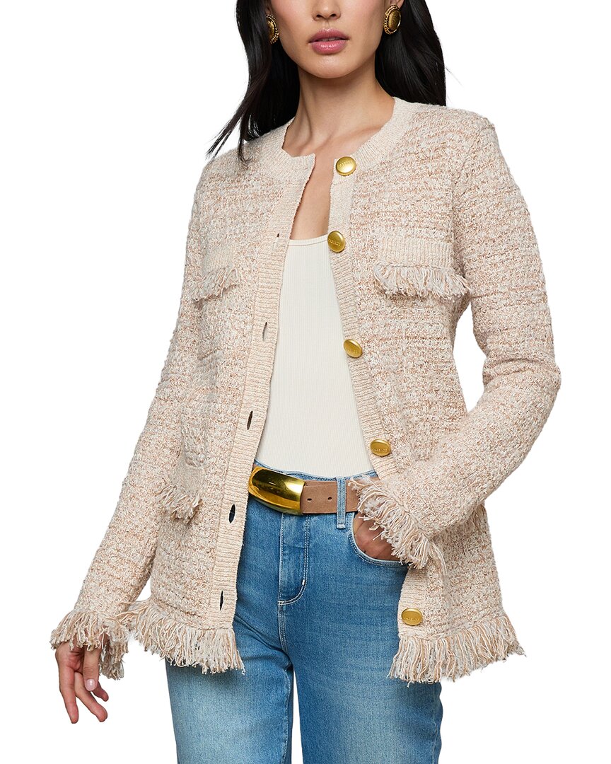 L’Agence Kastoria Fringe Trim Cardigan