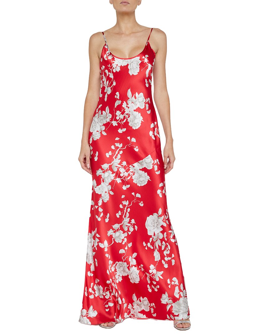L’Agence Charmaine U Neck Silk Gown