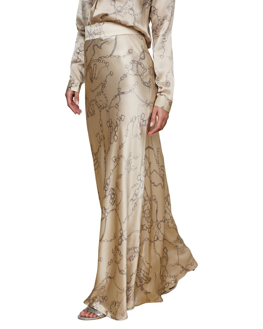 L’Agence Ryker Waistband Silk Bias Skirt