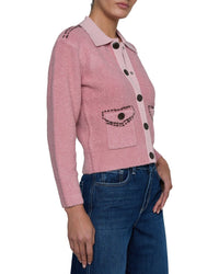 L’Agence Poetry Stitch Detail Crop Wool-Blend Cardigan