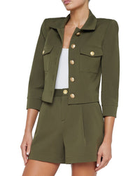 L’Agence Kumi Cropped Fitted Jacket
