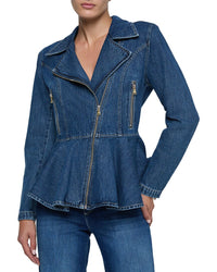 L’Agence Moxie Peplum Biker Jacket