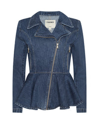 L’Agence Moxie Peplum Biker Jacket