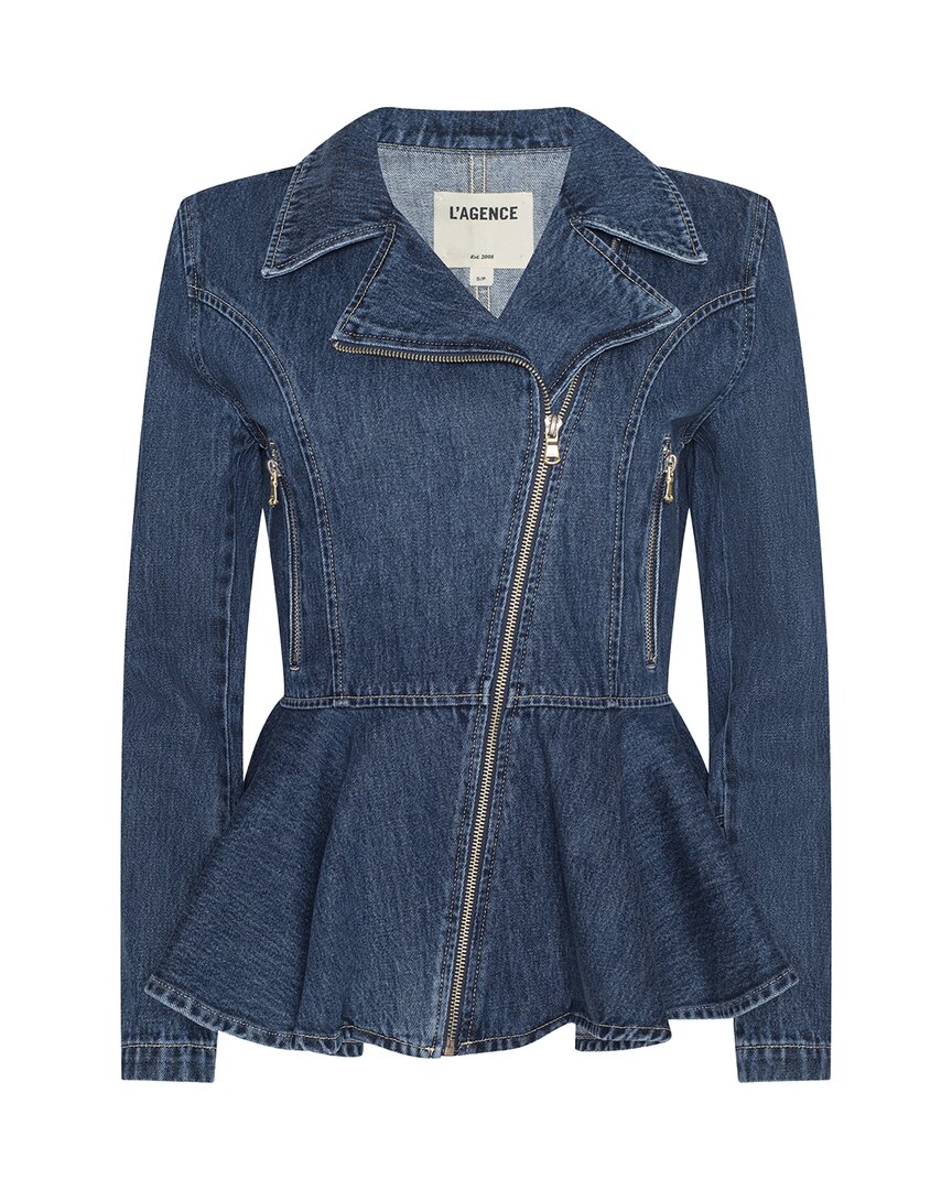 L’Agence Moxie Peplum Biker Jacket