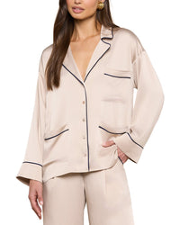L’Agence Mara Lapel Relaxed Blouse