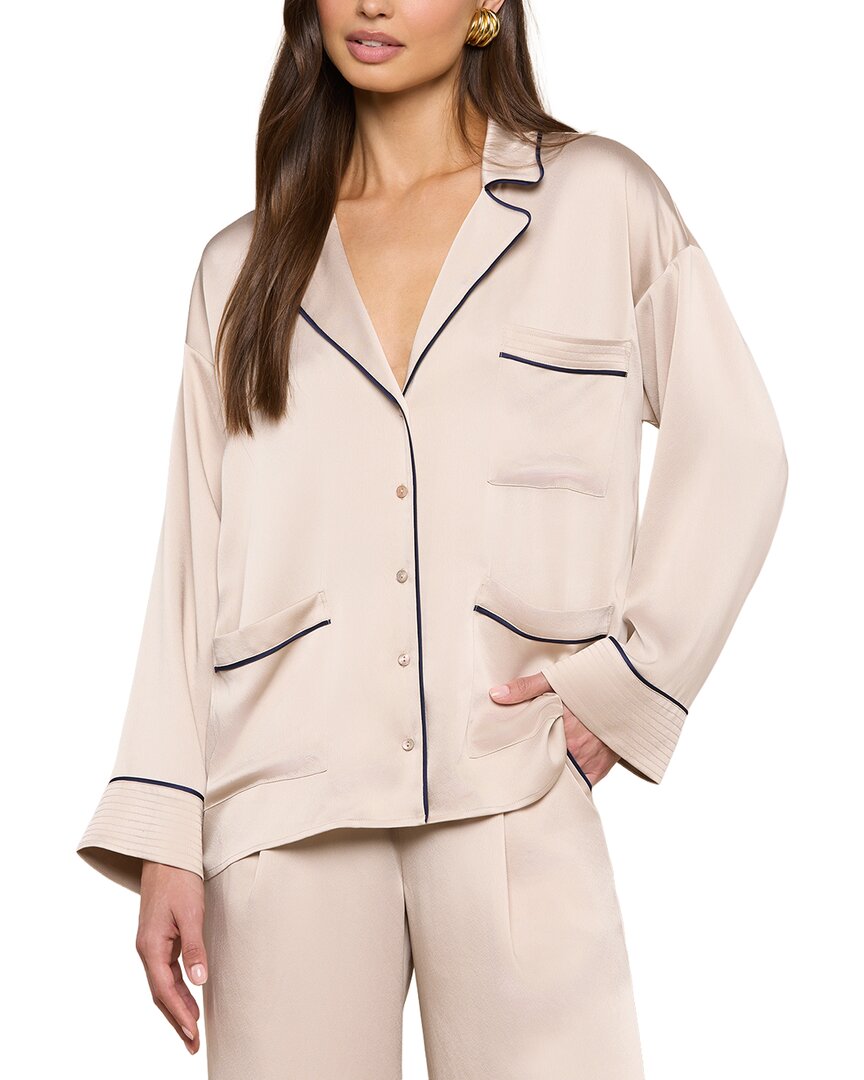 L’Agence Mara Lapel Relaxed Blouse