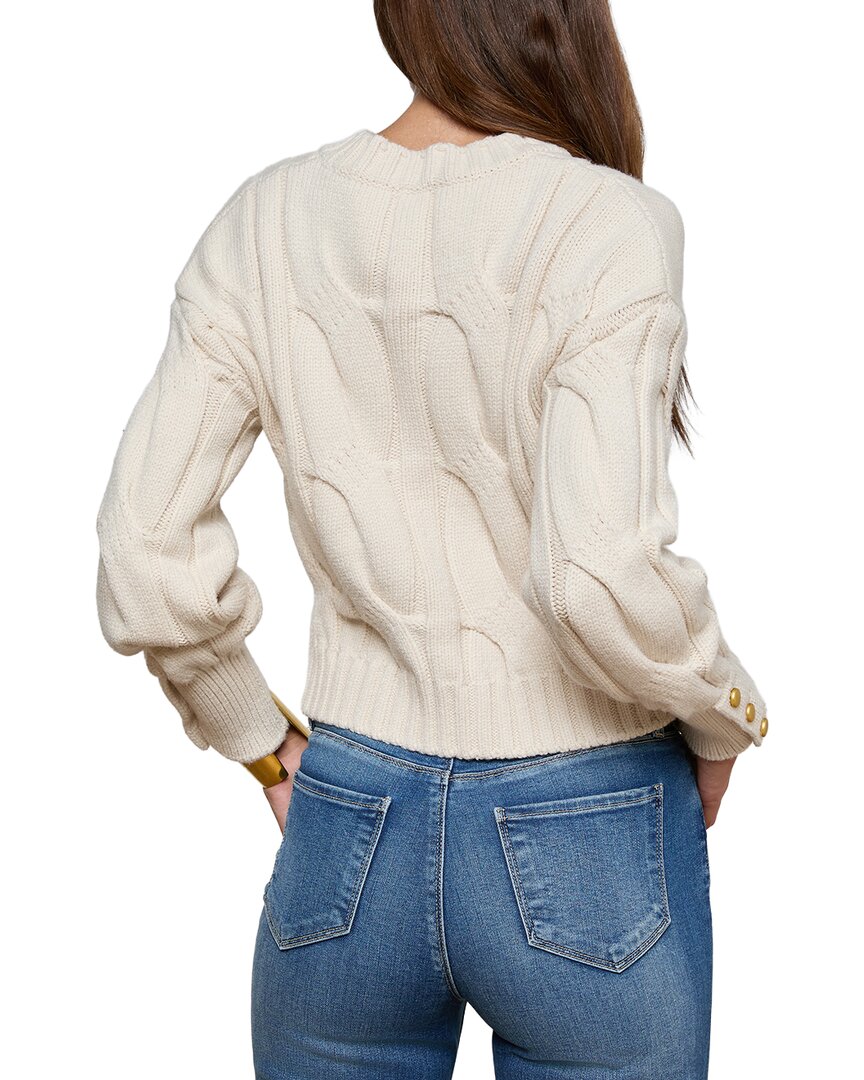 L’Agence Storm Boxy Crop Cable Pullover