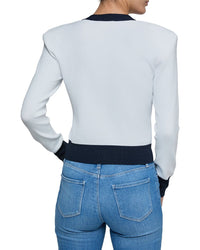 L’Agence Taya Cropped V-Neck Cardigan