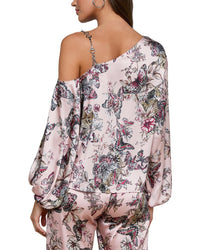 L’Agence Asami Chain One Shoulder Blouse