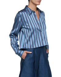 L’Agence Cosette Crop Hi Low Shirt