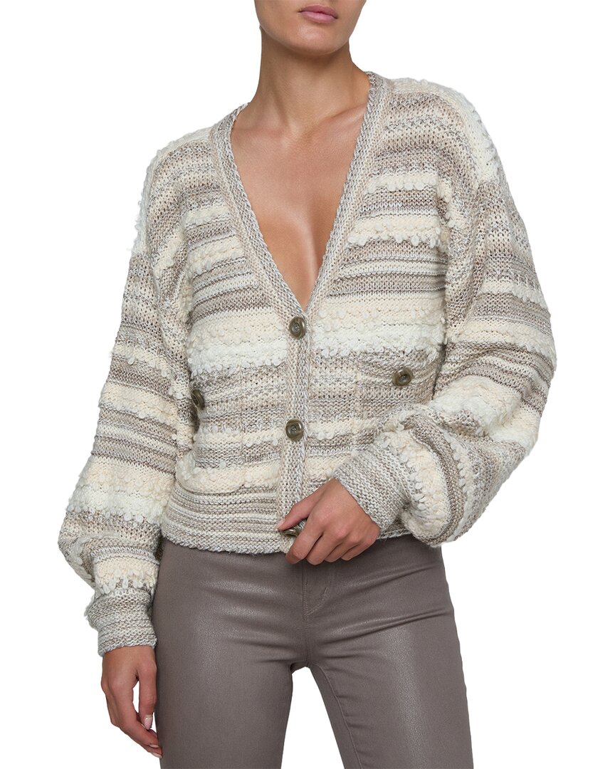 L’Agence Harriet Blouson Sleeve Wool-Blend Cardigan