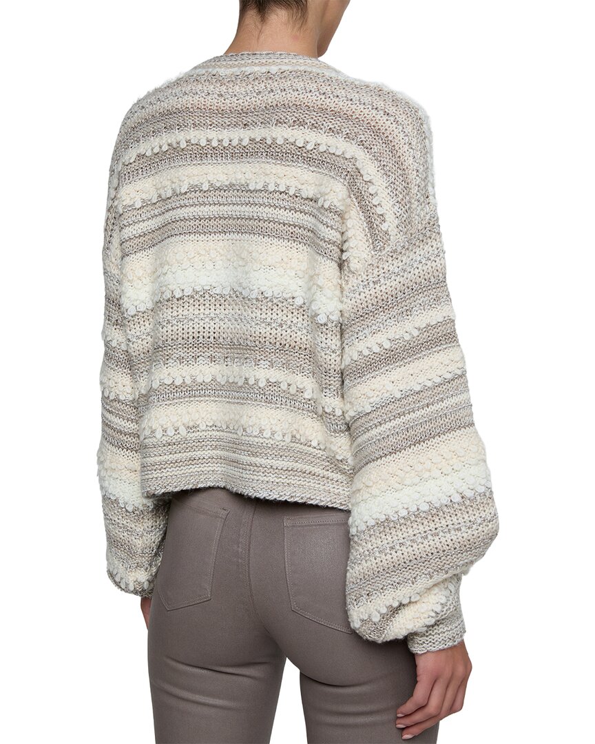 L’Agence Harriet Blouson Sleeve Wool-Blend Cardigan