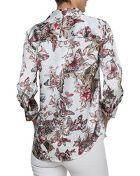 L’Agence Dani 3/4 Sleeve Silk Blouse